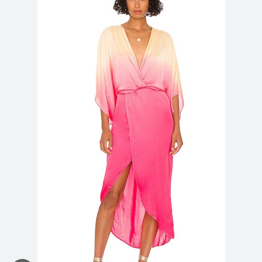 NWOT Young, Fabulous & Broke Siren Midi Dress Tequila Sunrise Sz XS